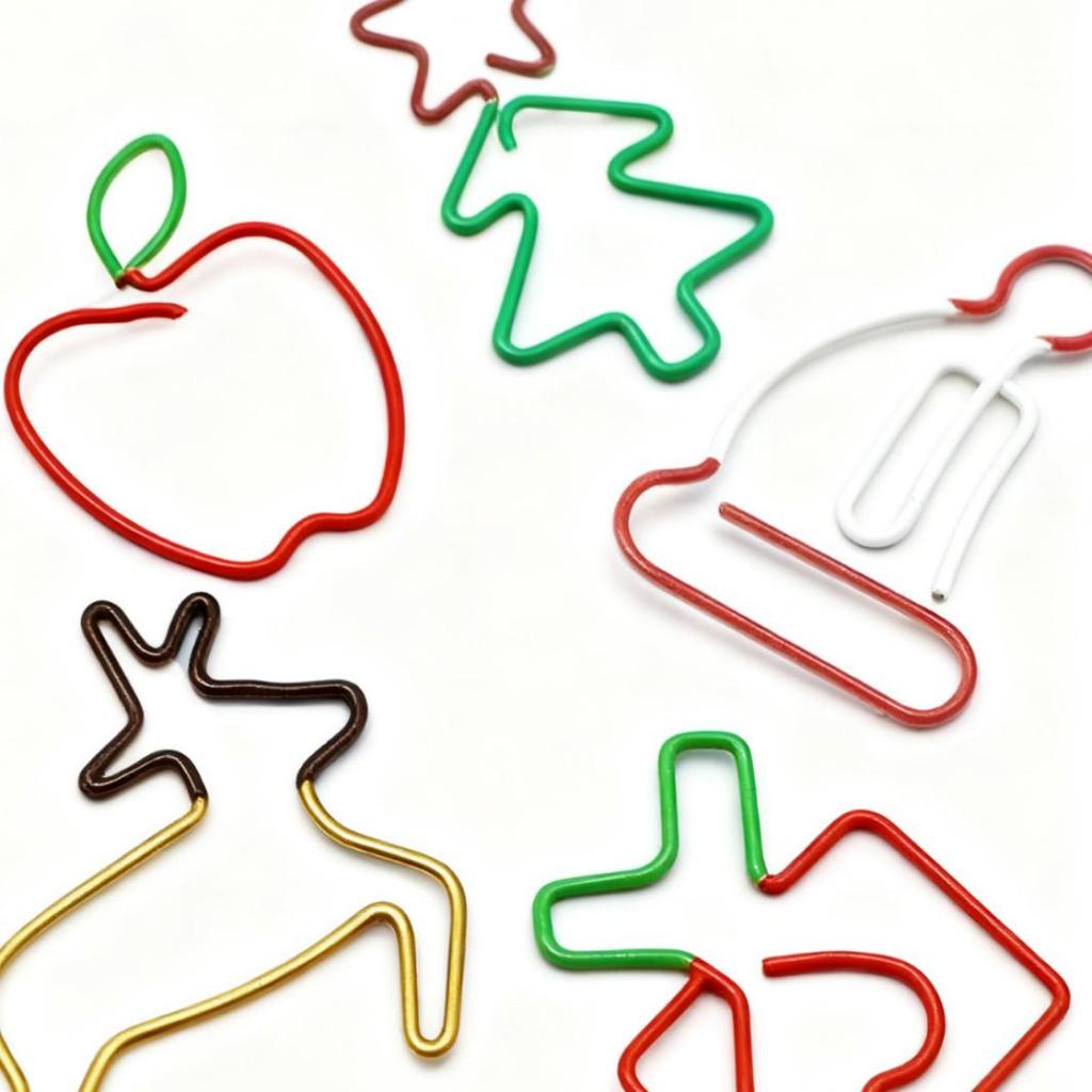Two-Tone Irregular Metal Paper Clips for Office and Bookmarks