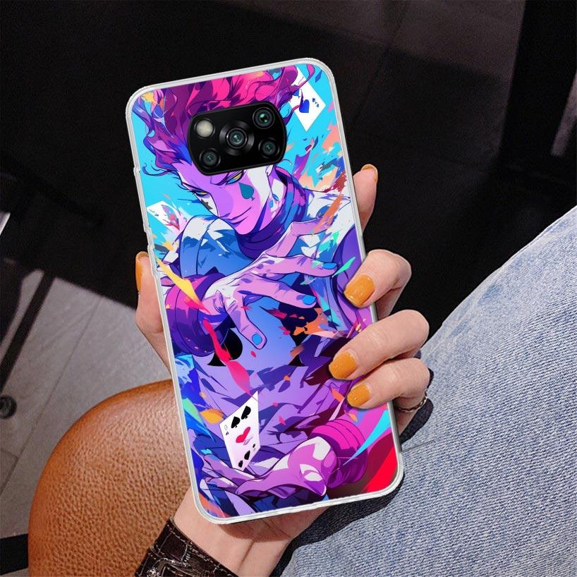 Huner X-Hunters Hisoka Phnoe Case for Xiaomi Poco X5 X6 X7 Pro X4 Gt F7 Ultra M8 M7 Redmi 15C 15 13C 13 12C 12 Unique Cover Coqu
