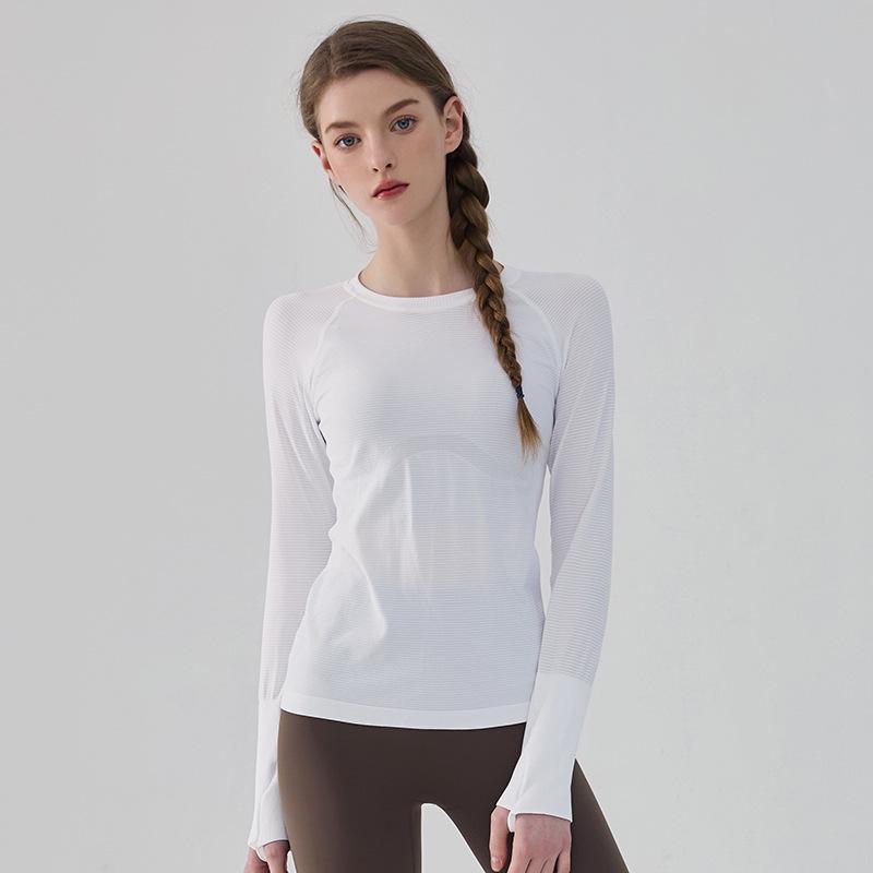 Women's Slim-Fit Long-Sleeve Yoga and Running Top for Autumn and Winter
