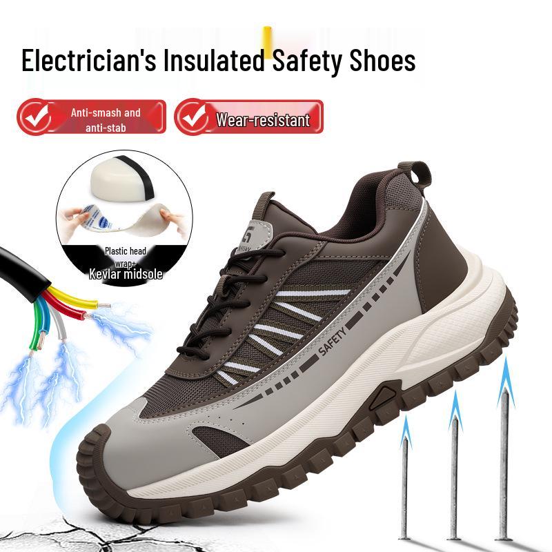 Men's Fashionable Summer Insulated 15KV Steel Toe Shoes | Comfortable & Breathable | Ideal for Electricians