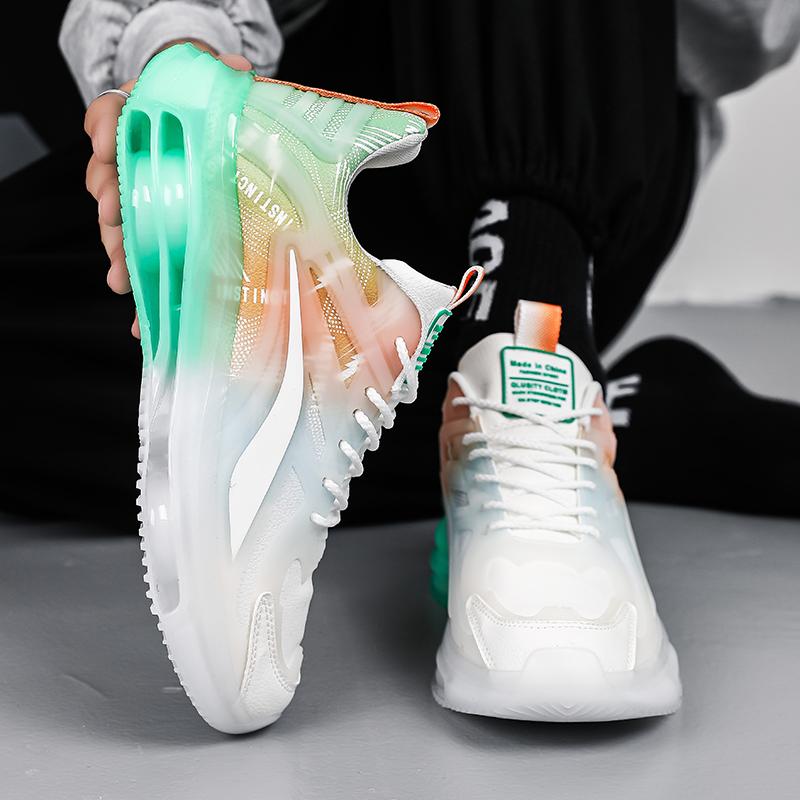 Outdoorová obuv pro muže šněrovací pánské vulkanizované boty zimní muž tenisky na platformě smíšené barvy pánská obuv pro volný čas