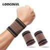 Loogdeel 1Pair Copper Wrist Guard Elastic Compression Wristband Professional Sports Fitness Wrist Brace Support Wrist Protector