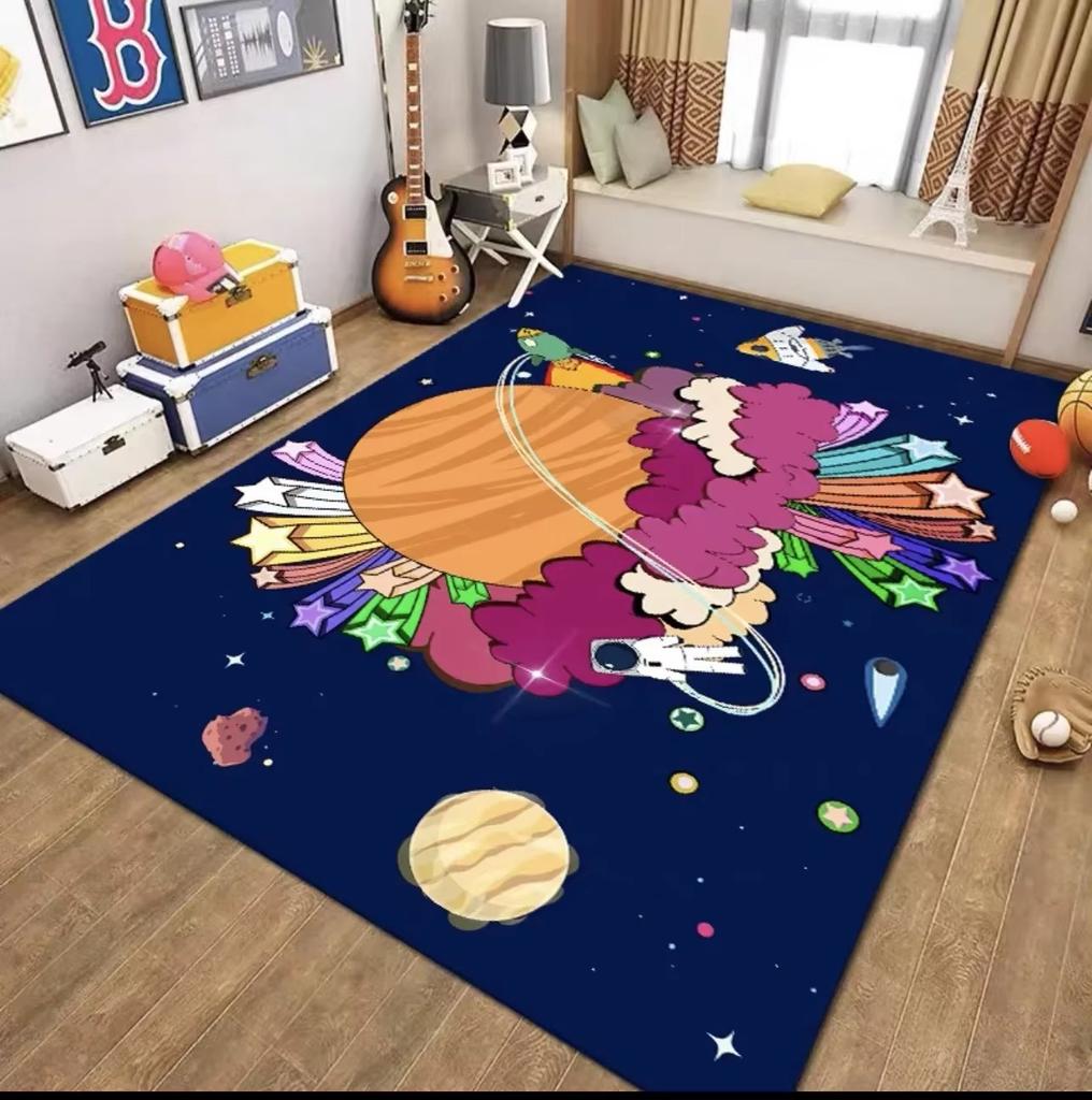 Cartoon Hopscotch Carpet Non-Slip Children's Room Study Table and Chair Mat Kindergarten Play Floor Mat Home Decoration