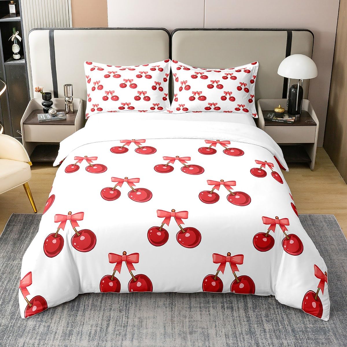 

Pink Bowknot Soft Duvet Cover Twin Quen Dreamy Princes Style Warm Comforter Cover Microfiber Bow Tie Buterfly Knot Kawai Beding Set 135*200cm Eu-Single