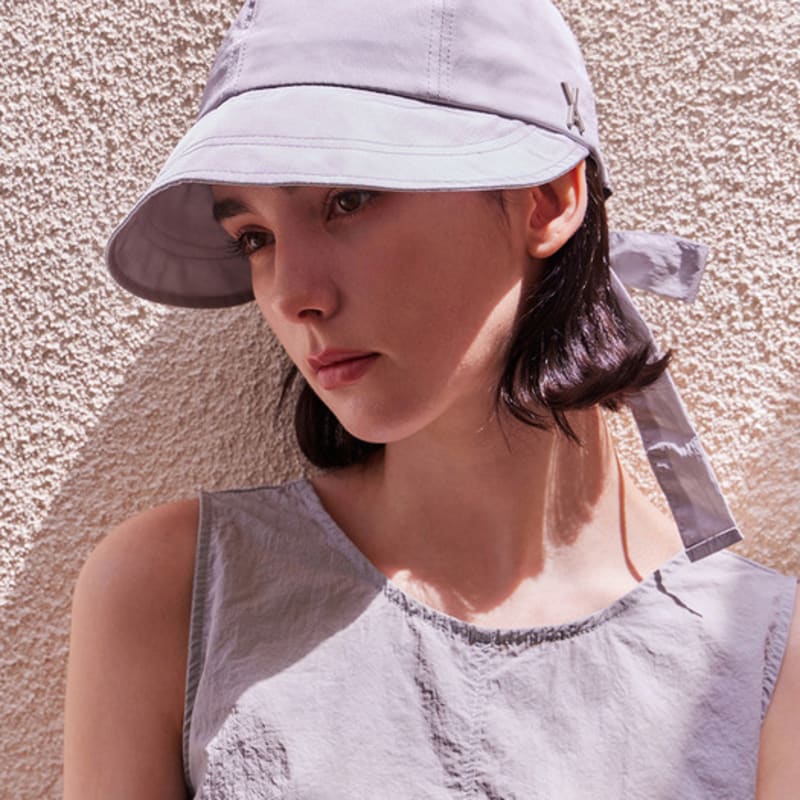 

VARZAR VA Шляпа-боннет с лентой и шипами Серая FREE