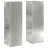 Plant Stand 2 Pcs Silver 24 X 24 X 75 Cm Galvanized Steel