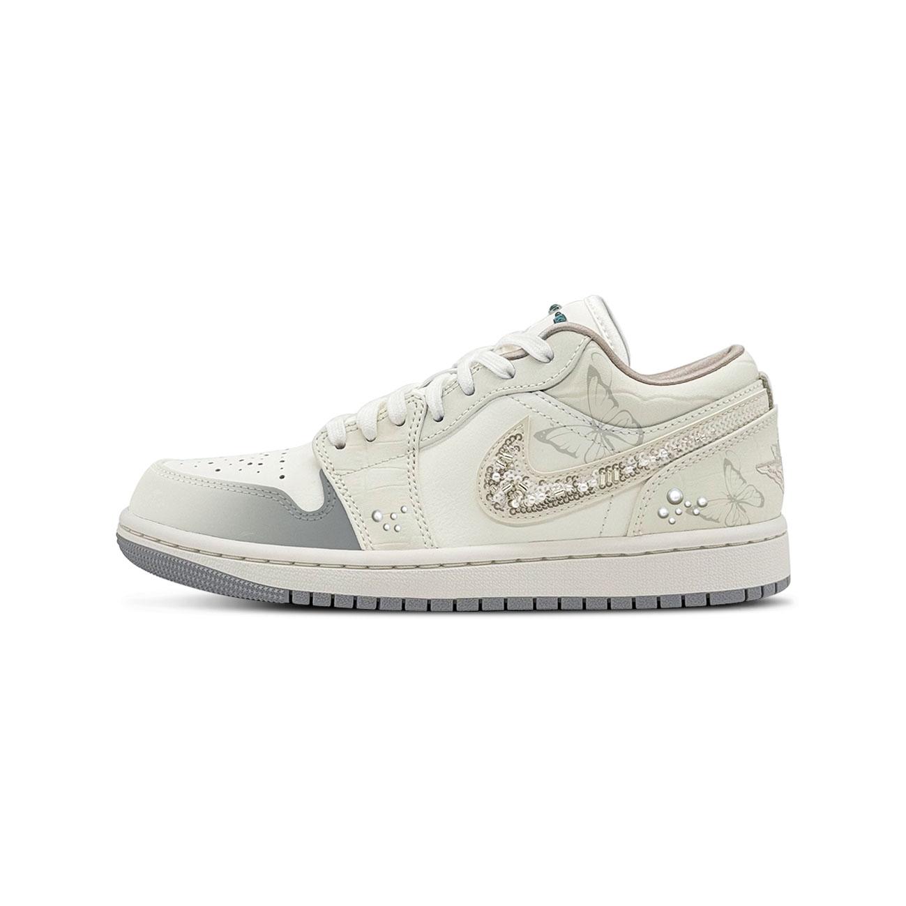 

Jordan Air Jordan 1 Pearl Butterfly Abrasion Resistant Low top Vintage Basketball Shoes Women s Ecru IH7323-100(Team827-) 39