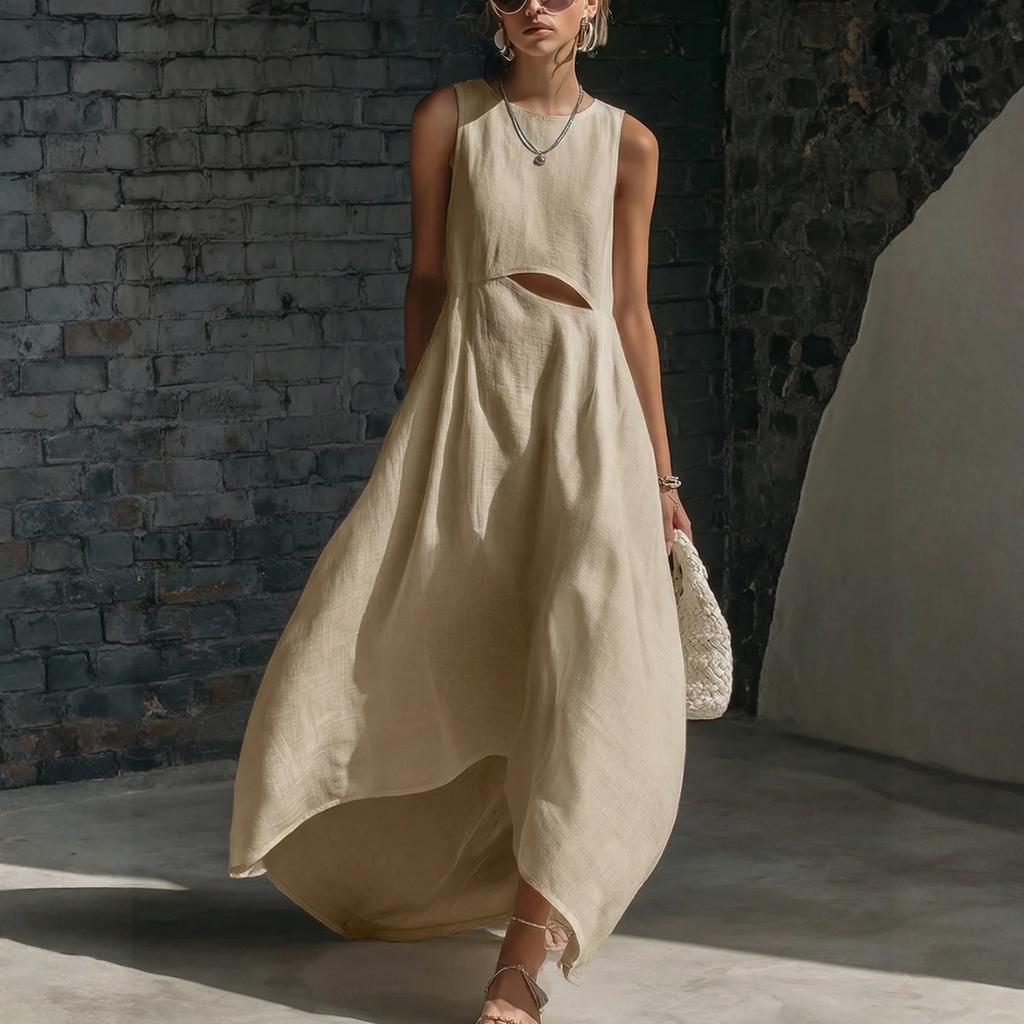Abito Casual alla Moda da Donna - Vestibilità Larga - Monocolore