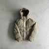 Mens Hooded Puffer Jacket Winter Warm Thick Cotton-Padded Outerwear Loose Fit Streetwear Classic Black Ice Blue