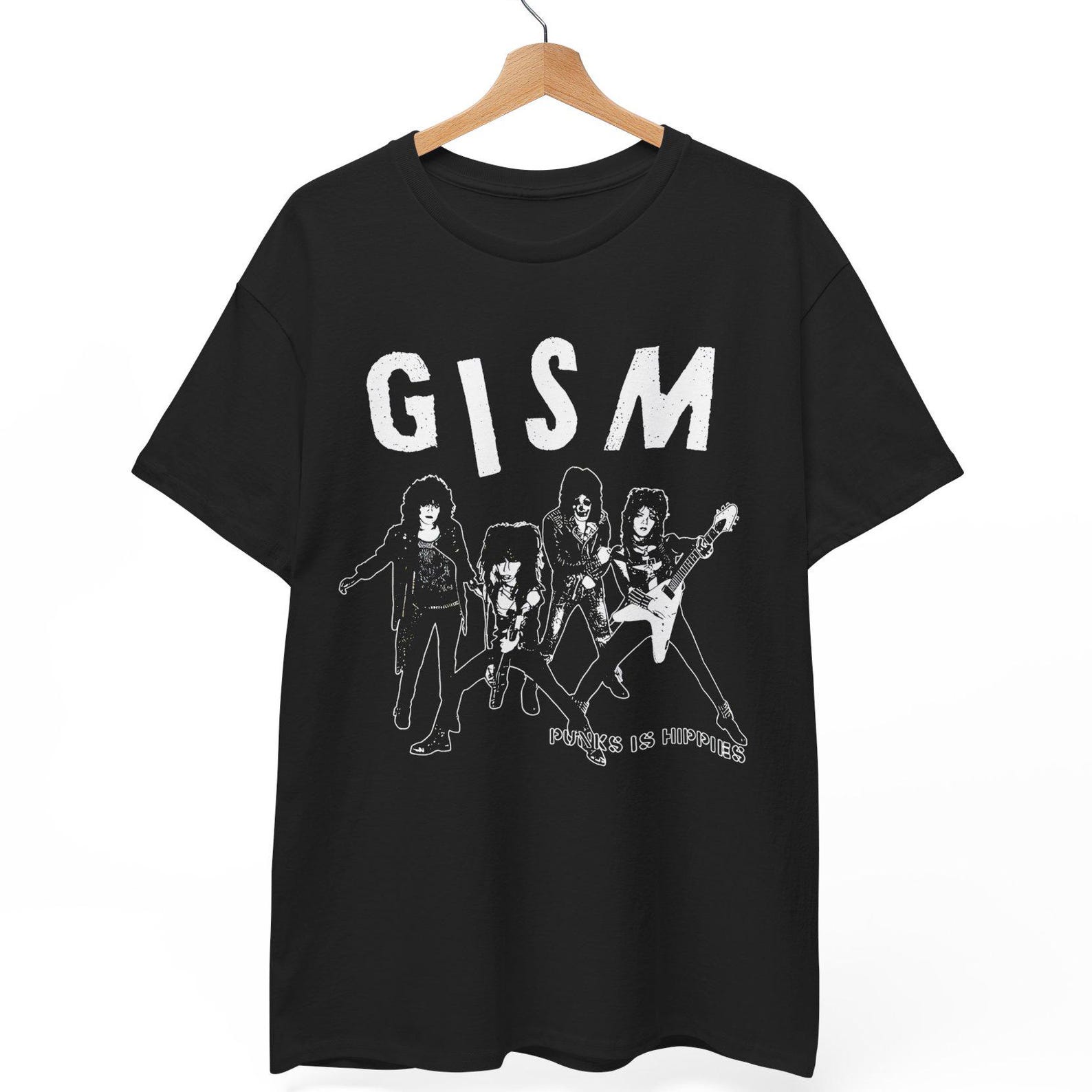 GISM Punks Is Hippies T-Shirt: Japanese Hardcore Punk Band Tee S