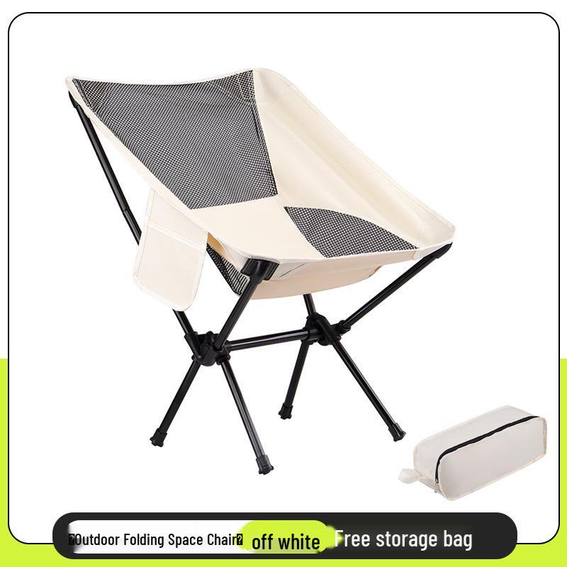 Premium Lightweight Folding High-Back Moon Chair: Portable, Breathable & Perfect for Camping, Fishing, or Breaks.