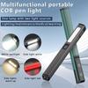 3 Light Source Flashlight Rechargeable Medical Pocket Penlight Magnetic Work Lighting Repair Medical Warning Pen Lamp with Clip
