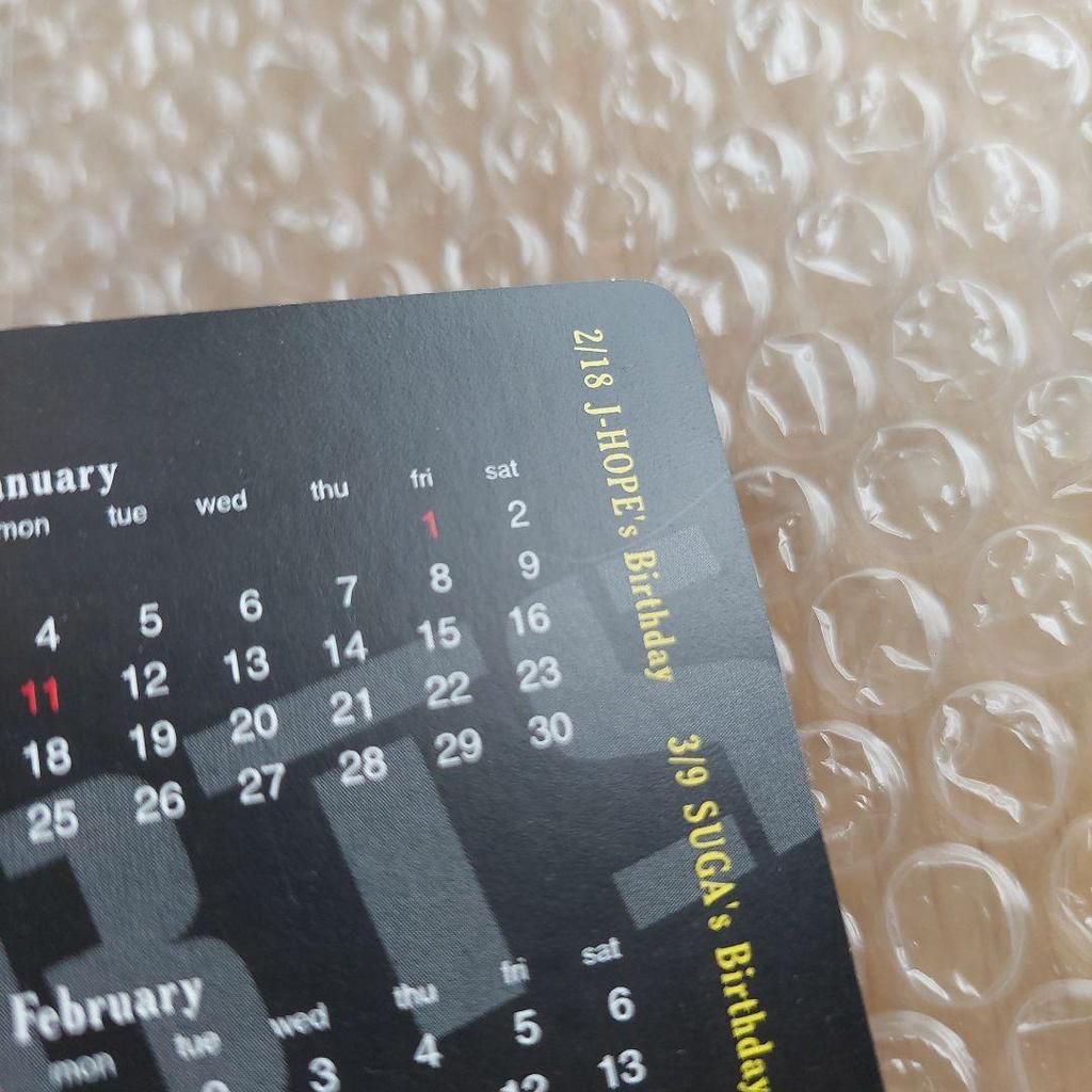 [USED] BTS I NEED U Venue-Exclusive Calendar Trading Card V Official