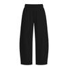 Women's Casual Color Curved Wide Leg -Lined Sweatpants with Pockets