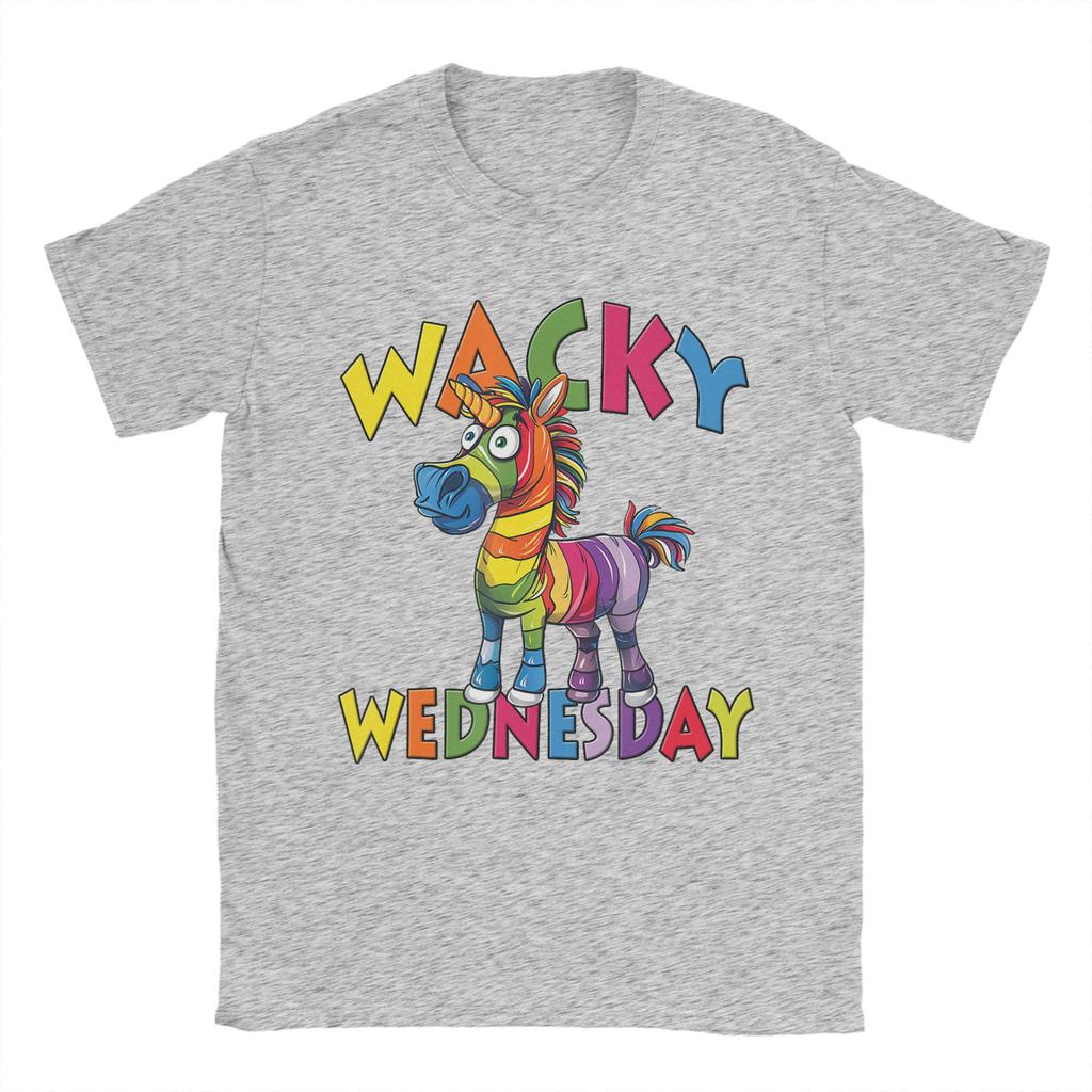 Unisexs Wacky Wednesday Spirit Week Party Day T Shirt Cotton Tops Leisure Short Sleeve Crewneck Tees Original TShirts