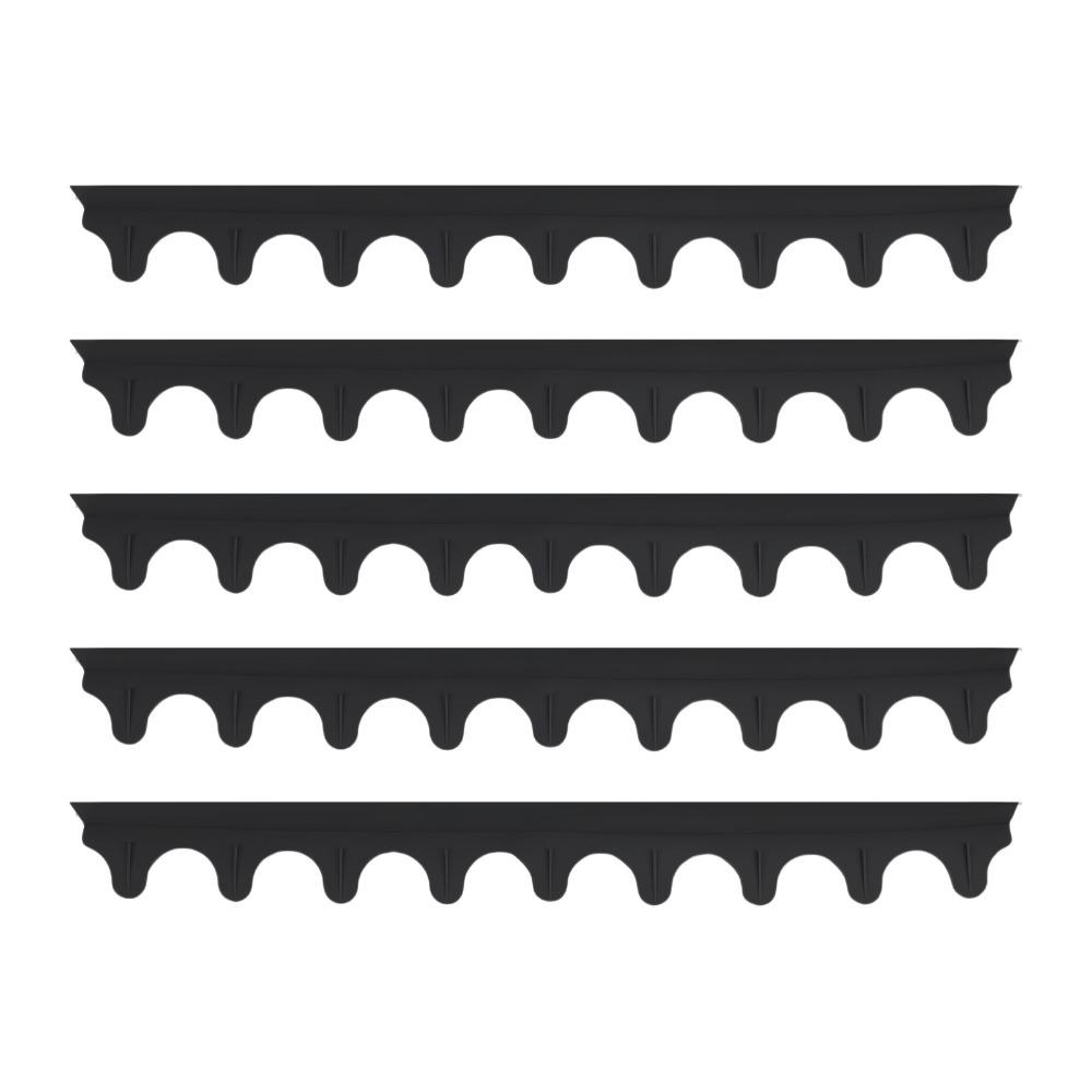 5 PCS Heat Resistant Kitchen Gap Filler Black Oven Gap Cover Durable Stove Gap Cover Stovetop Oven