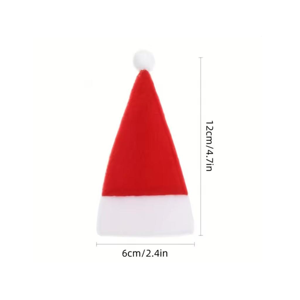 5 Stück-Frohe Weihnachten Dekoration Bestecktasche Ständer Weihnachtsmütze Gabel Messer Bestecktasche Weihnachtsdekoration Einrichtungsgegenstände