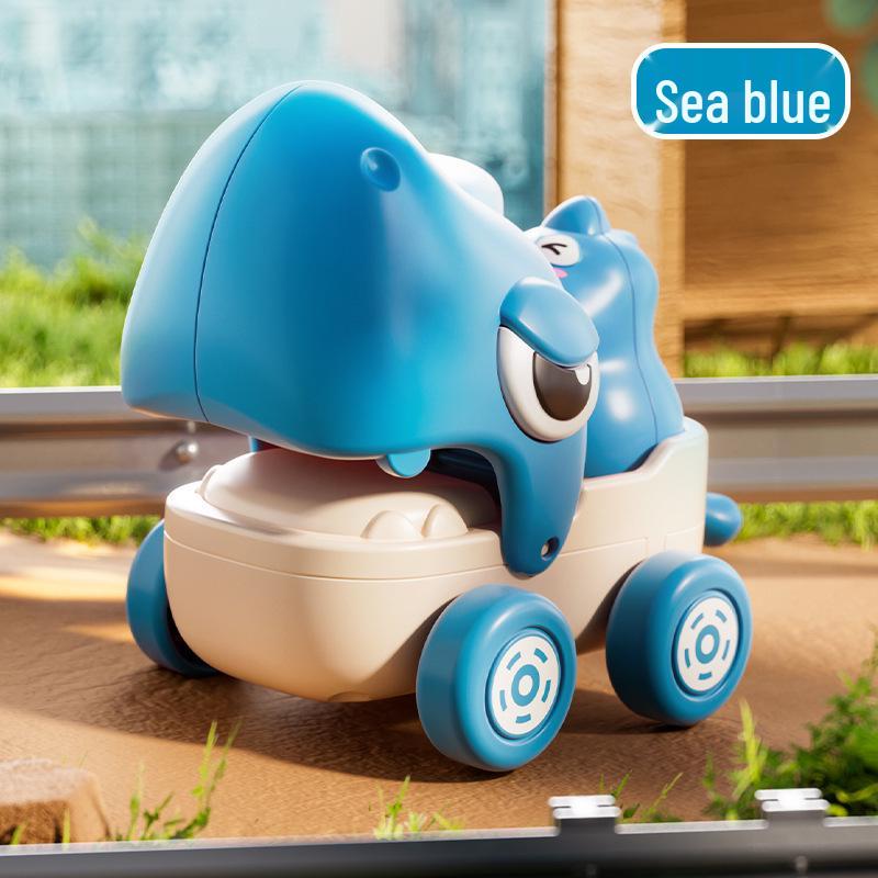Pull-String Dinosaur Toy Car - Cartoon Animal Gift for Boys