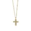 New Fashion Design Jewelry Simple 925 Sterling Silver Waterproof Light Luxury French 18k Gold Retro Cross Pendant Necklace Chain