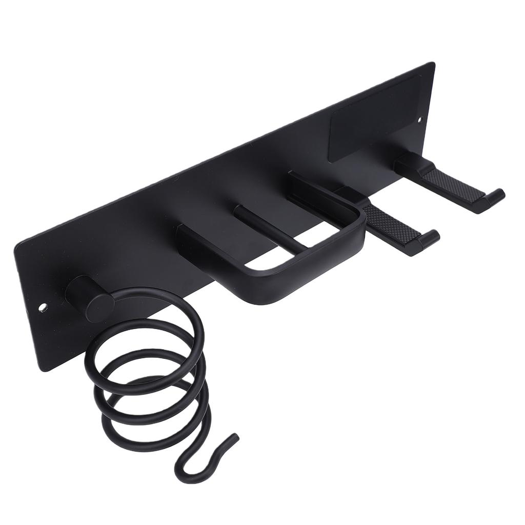 3 In 1 Hair Tool   Wall Mounted Aluminum Alloy Hair Dryer Curling Iron Flat Iron Holder