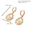 1 Pair Luxurious Hollow Imitation Pearl Drop Shape Dangle Earrings for Women Cubic Zirconia Jewelry Wedding Party Accessories