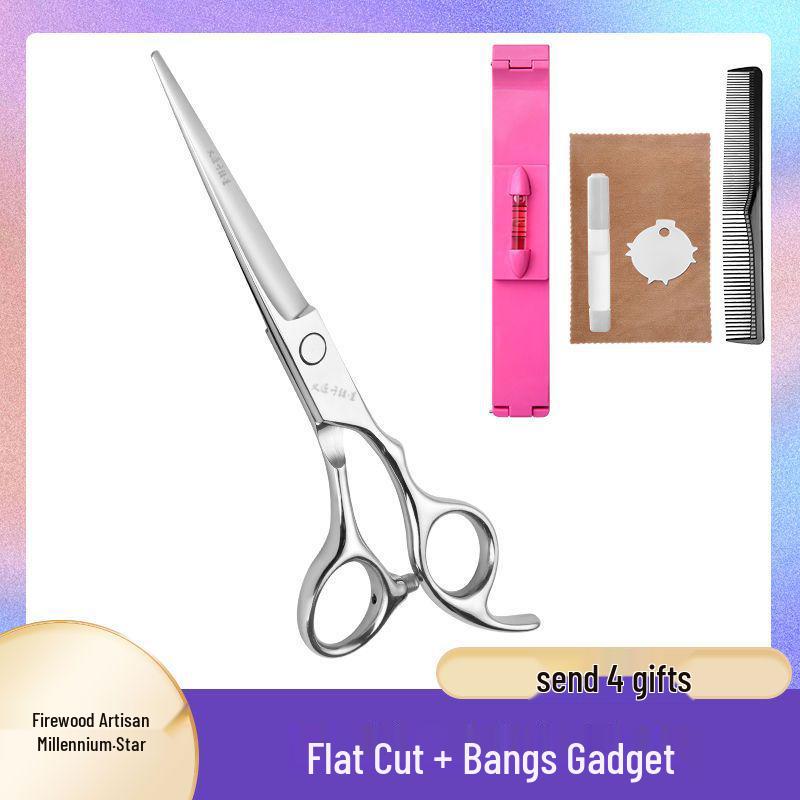 Professional Hairdressing Scissors Set: Flat Teeth, Cutting, and Thinning Scissors - Free Shipping