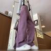 2025 Spring Women's High-Waisted Purple Wide-Leg Denim Pants - Trendy Casual Floor-Length Style