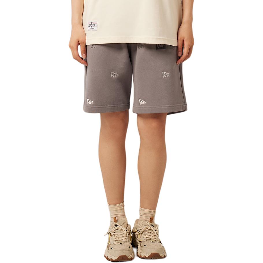 New Era SS24 All Over Print Gradient Embroidered Knit Casual Shorts Unisex shorts Gray 14187409