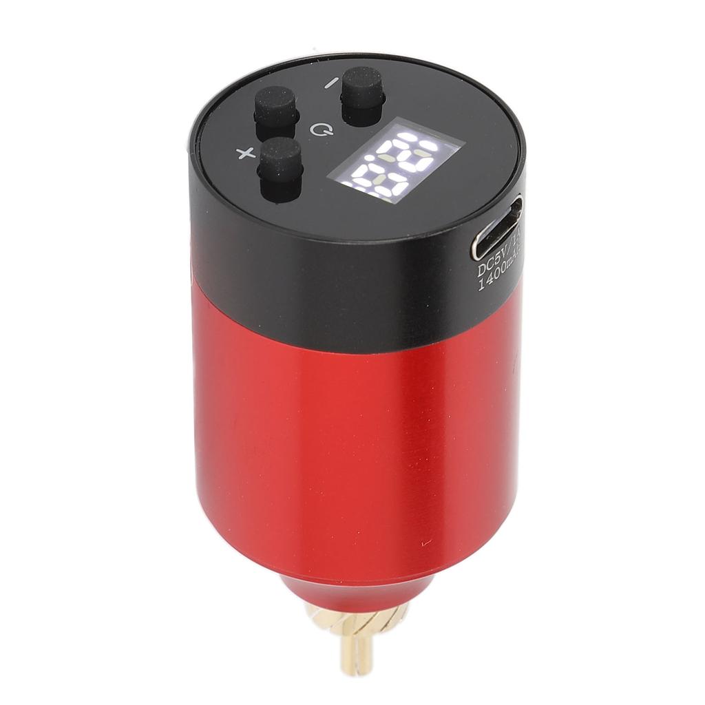 Tattoo Power Supply 1400mAh Wireless Tattoo Battery Adjustable Voltage RCA Interface Power Supply