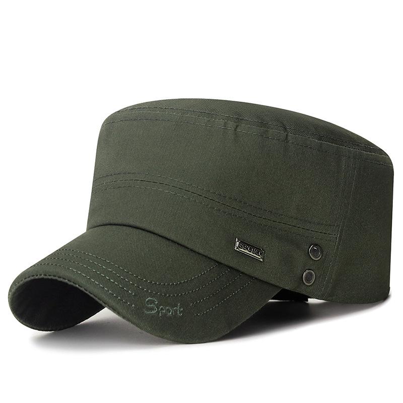 Men's Spring Autumn Flat Cap Outdoor Sports Embroidered Cap