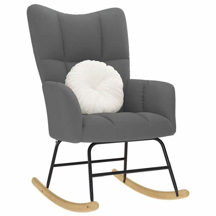 VidaXL Chaise à bascule Gris foncé Tissu, chaise, chaise de relaxation, fauteuil relax, chaise de salon, bascule, chaise en 4016790