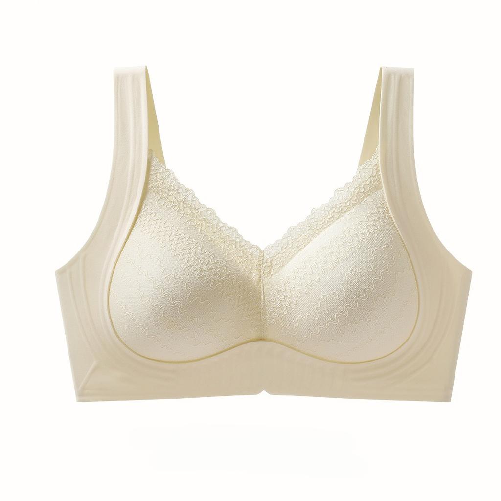 Seamless Soft Support Lace Lifting Bra Comfortable and Push-up Jelly-like Cup Bra