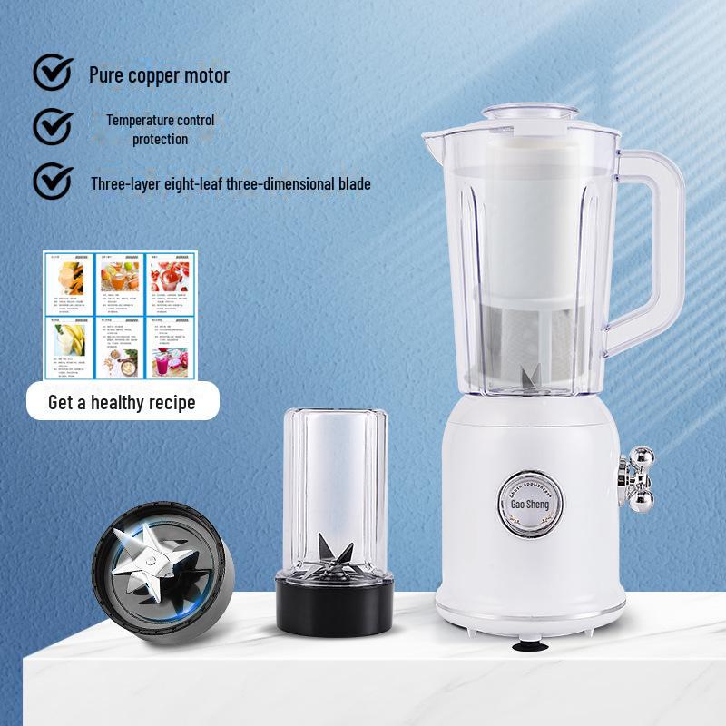 Wielofunkcyjny Retro Sokowirówka i Maszyna do Mleka Sojowego - 110V/220V Mikser do Płynnej Żywności i Przetwornik do Karmienia przez Sondę Nosowo-Żołądkową