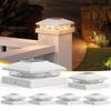 6PCS 4x4 Solar Post Cap Light - Solar Powered Warm White Fence Lights for Wooden/Vinyl Posts Outdoor Lighting for Garden & Porch