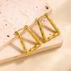 Raffinate Ear Cuff in Acciaio Titanio Oro 18k per Donna