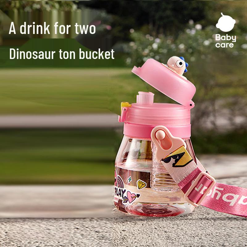 Babycare T-Rex 600ml Dual Spout Straw Water Bottle