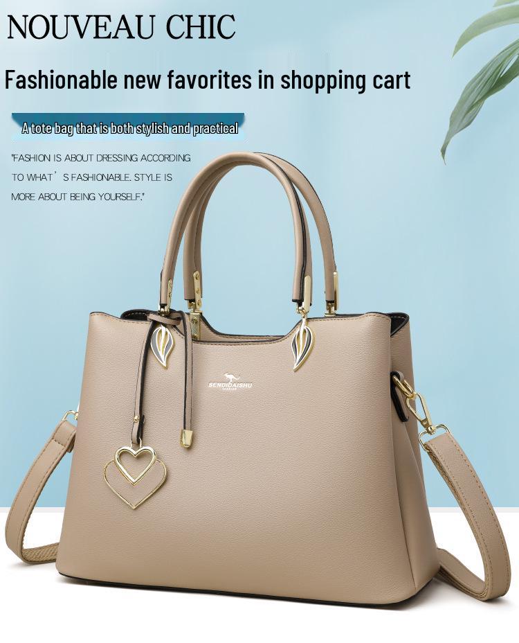 Kangaroo 2025 Women's Versatile Soft Leather Shoulder Handbag