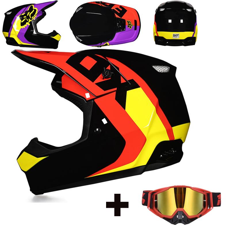 Motorcycle Helmet Children Off Road Helmet Bike Downhill Am Dh Cross Helmet Capacete Motocross Casco Three piece gift set Motor