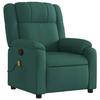 VidaXL Reclining Massage Armchair Dark Green Fabric 373554