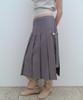 Milo Woman Zipper Layered Pleated Skirt [Gray]