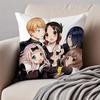 Cute Romance Anime KKaguyasama Love Is War Cushion Cover Pillowcase Antidustmite Invisible Zipper Short Plush Sofa Cushion