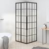 Frosted ESG Shower Cabin 70x70x180 Cm Black
