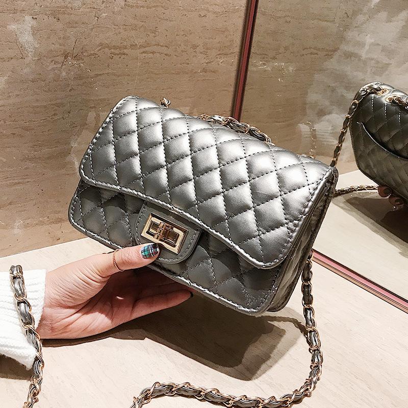bag women's new trendy rhombus chain bag shoulder oblique span bag women's bag versatile small square bag