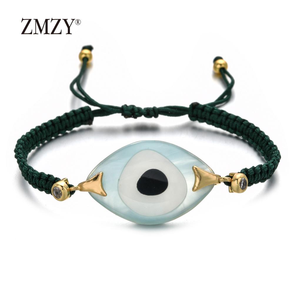 Boho Evil Eye Bracelets Handmade Braided Chain Lucky Jewelry Big Eye Trendy New Fashion Gifts for Women