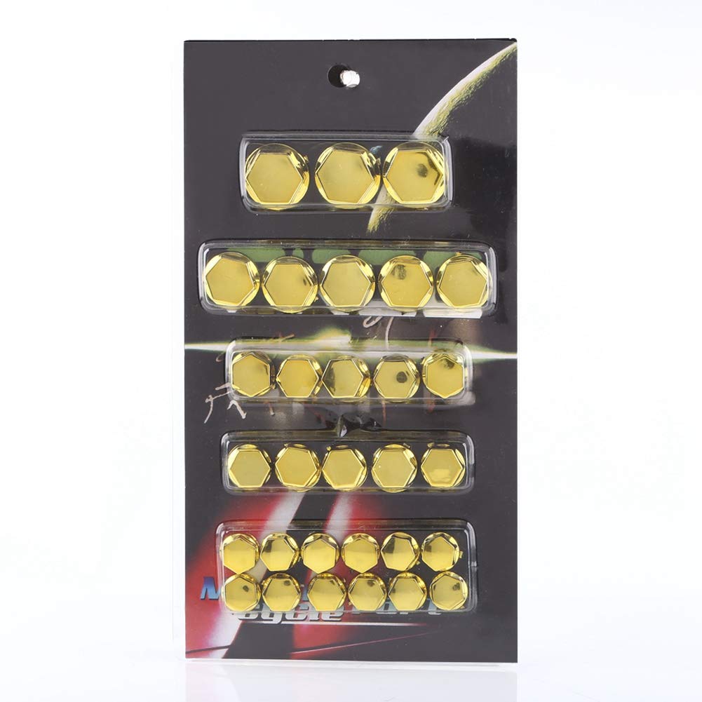 

KIMISS 30PCS Motorcycle Screw Cap, Motorcycle Motorcycle Screw Nut Bolt Cap Cover Decoration Yamaha Kawasaki Honda (Gold) default золотой