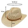 Unisex Retro Western Cowboy Strohhut - Ethnischer Stil für Outdoor-Reisen
