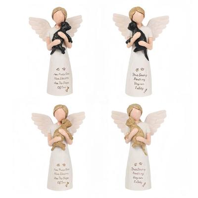 Dog Angel Figurine Statue Angel of Friendship Remembrances Gift Pet Memorials Gift Table Ornament for Office Home Decors