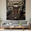 Viking Warrior Horned Shield Bohemian Tapestry Wall Tapestry for Dorm Bedroom Living Room Decor