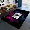 Ace of Hearts Poker Card Pattern Area Rug Non-Slip and Machine Washable Carpet for Living Room Bedroom Decor Floor Mat