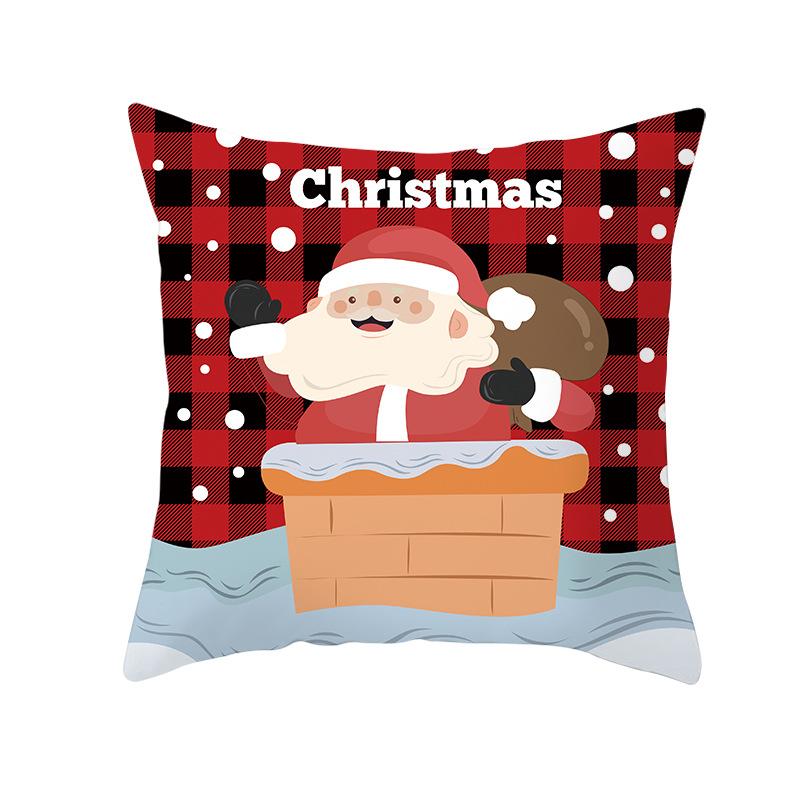 Rot und Grün Kariert Weihnachtskissenbezug Weihnachten Schneemann Geweih Kissenbezug